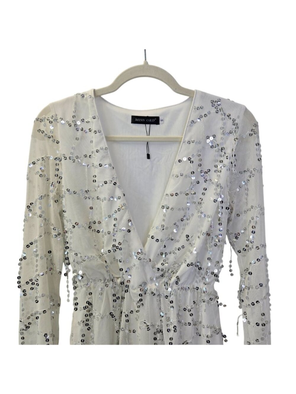 NWOT Miss Ord Sequin Embellished Romper Size Small - Picture 4 of 7